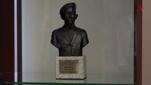 Экспозиция музея Боевой Славы, посвященная Герою Абхазии и России Виталию Вольфу